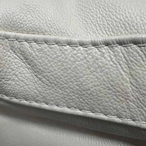 Light Cream Leather Sofa Three-Seater New, 100% Genuine Leather