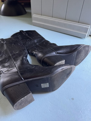 Black cowboy boots women's size 38