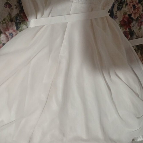 Wedding dress like new, handmade, size large, knee length