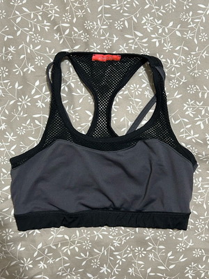 Sports bra used, size L, black and gray