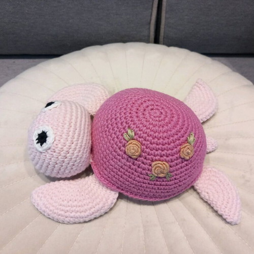 Toy handmade knitted turtle doll 19 cm new