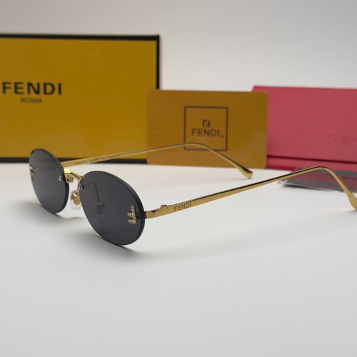 Fendi Roma Oval Gold Edition women's sunglasses new, black and brown
