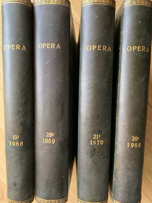 Opera leather-bound magazine collections used, set of 4