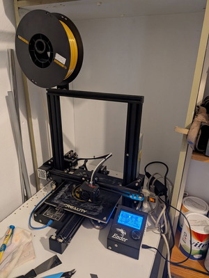 3D Printer Creality Ender 3 Pro used with hardened nozzle and Raspberry Pi