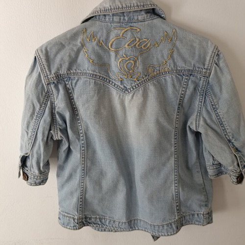 Eva Moritz Denim Jacket like new, cropped light blue, size S