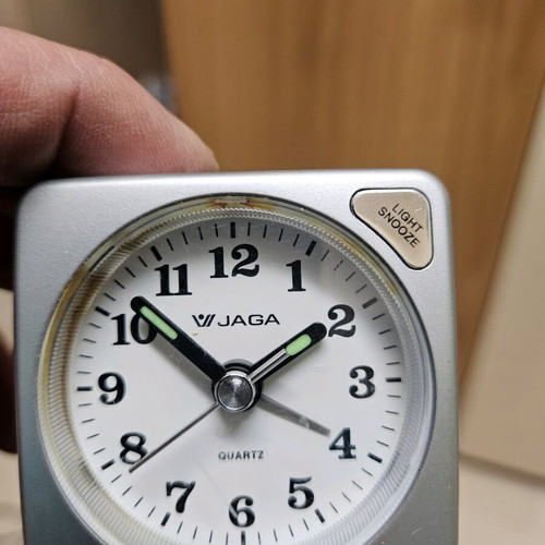 Jaga table clock like new with alarm and luminous hands