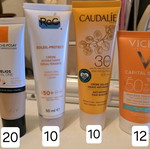 Face sunscreen new, assorted brands, pack