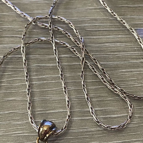 Stavros necklace used silver 925 with gold-plated cross, 60 cm chain