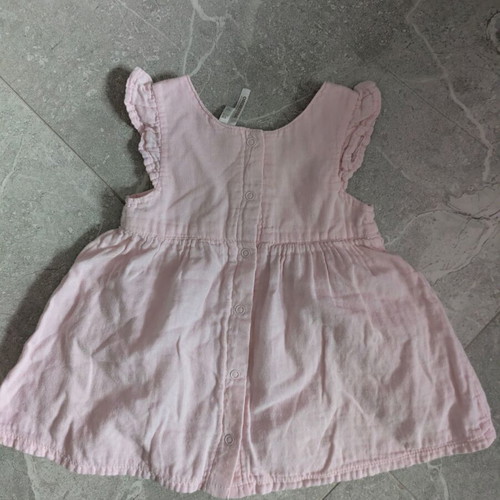 Pink cotton dress 6M like new