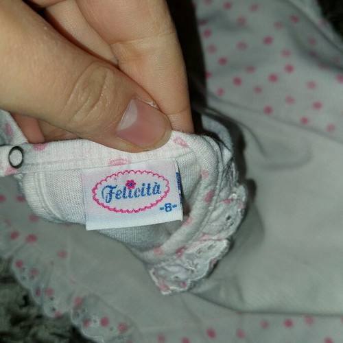 Felicita children's pajama used for 8 years old, white and pink