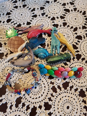 Pin set used, multicolored