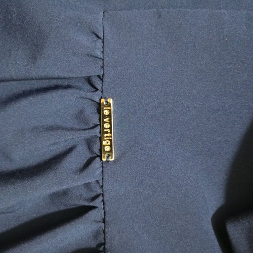 Le Vertige silk blouse XL like new, blue