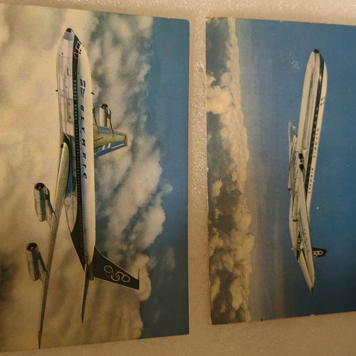 Olympic postcards used, set of 2