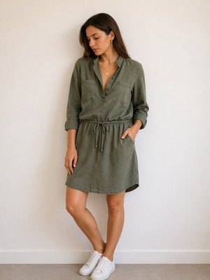 Khaki spring dress like new