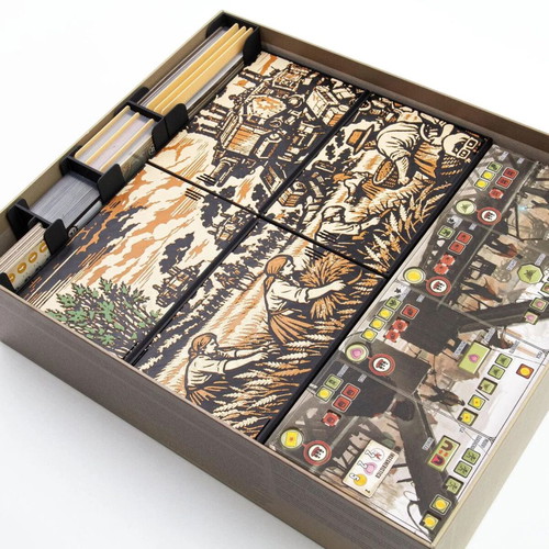 Scythe Board Game Organizer with Expansions and Promo Cards, new