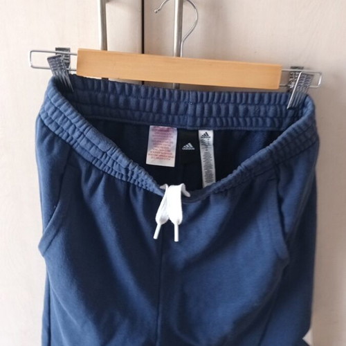 Adidas boys' athletic bermuda shorts like new, blue, size 164 cm