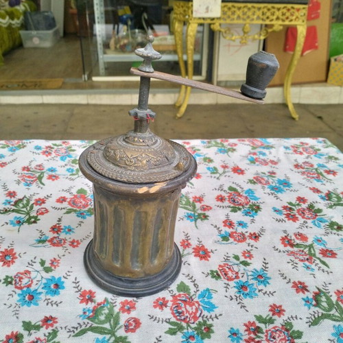 Antique coffee grinder used