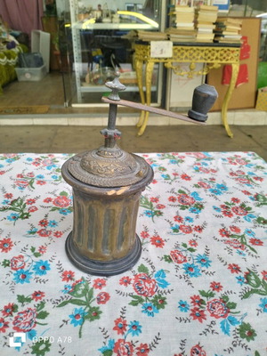 Antique coffee grinder used