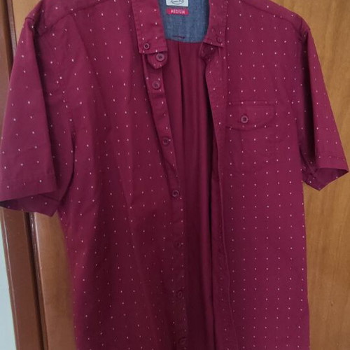 Soviet summer shirt, red, size M