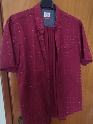 Soviet summer shirt, red, size M
