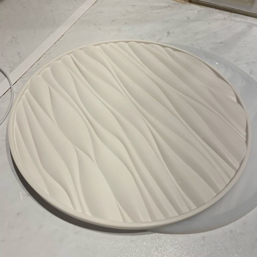 White tray with texture big handmade new