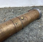 Old brass coffee-pepper grinder used
