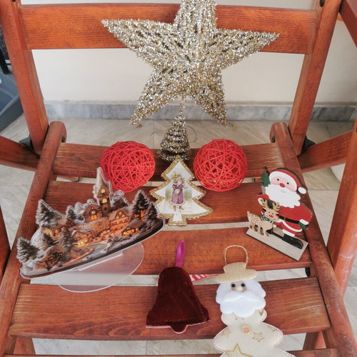 Christmas ornaments used, decorative star 0.30m