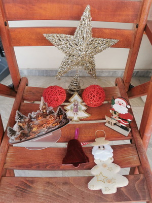 Christmas ornaments used, decorative star 0.30m