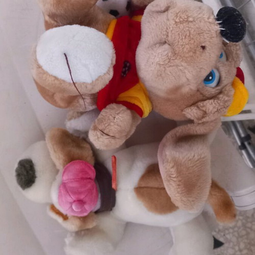 Plush dogs used, set of 2