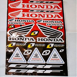 Αυτοκόλλητα μοτο club Honda CRF Vynil Stickers ΒΒ147 διάσταση σελίδας 42cm X28cm