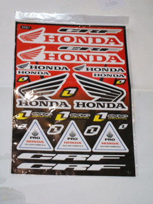 Honda CRF vinyl stickers new, UV resist, 42x28cm