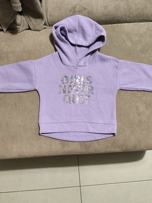 Hooded sweatshirt for 2-year-old girl used, purple