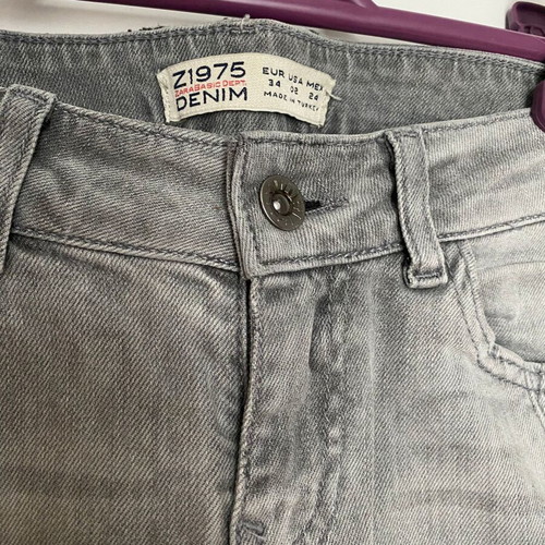Zara gray jeans used, size 34