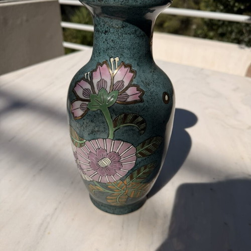 Vintage Chinese porcelain vase with phoenix and peonies, like new
