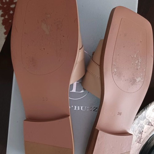 Favela beige leather sandals size 36 like new with gold buckles