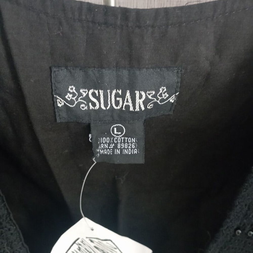 Sugar black vest new, size L