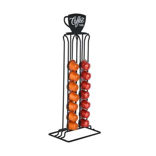 Espresso capsule stand metal black 36 slots Estia