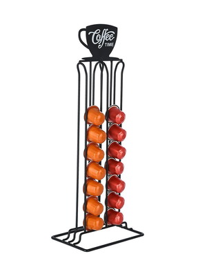 Espresso capsule stand metal black 36 slots Estia