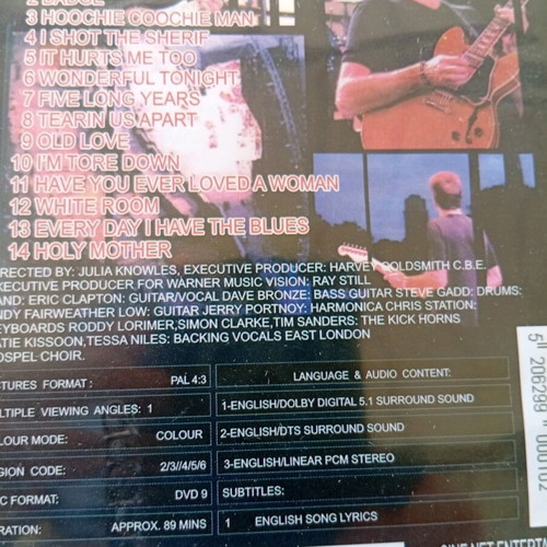 Eric Clapton DVD Live in Hyde Park like new