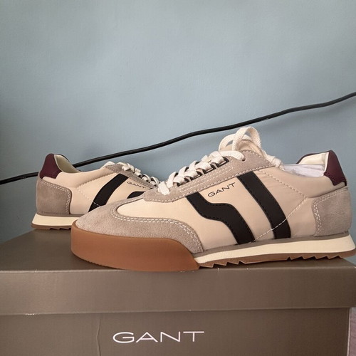 Gant men's sneakers new size 44 cold beige black burgundy