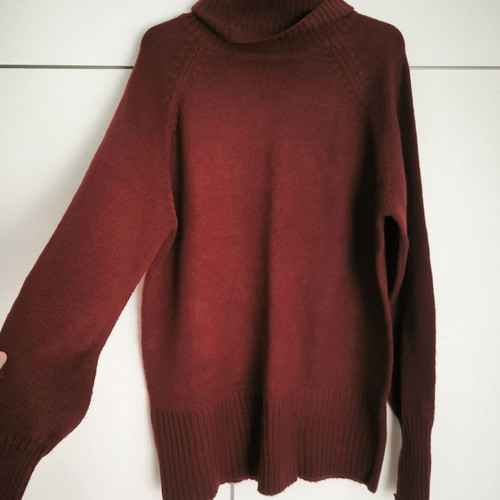Women's knitted sweater dress burgundy size 44 like new