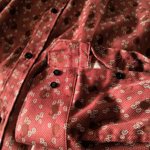 Gucci Πουκάμισο Μεταχειρισμένο Slim Fit Καφέ Κόκκινο XL