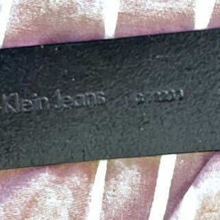 Calvin Klein Jeans leather belt used, black, size 105