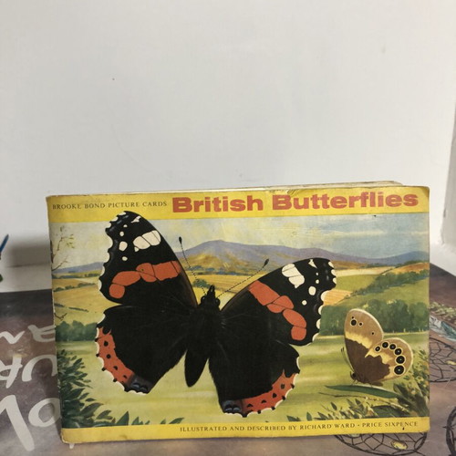 Brooke Bond Album and Cards used, complete British Butterflies set of 50