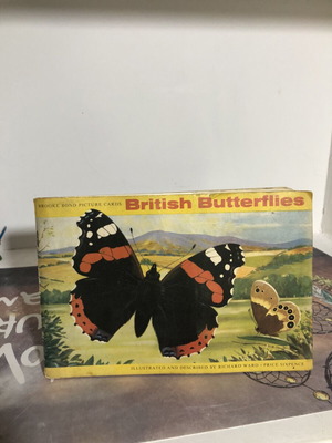 Brooke Bond Album and Cards used, complete British Butterflies set of 50