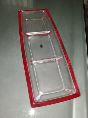 Serving platter with compartments new for nuts