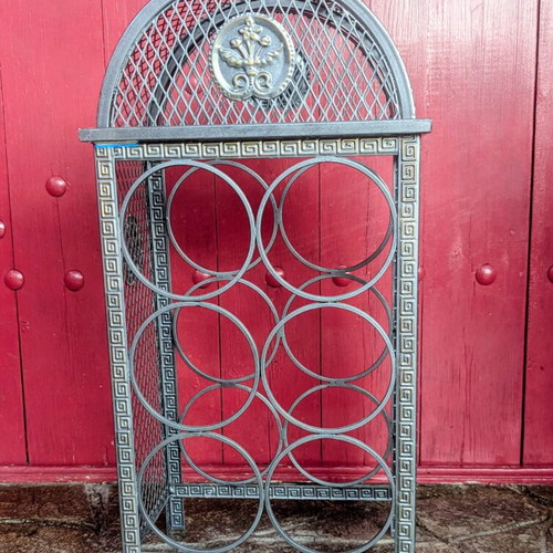 Metal wine rack 6 bottles, like new