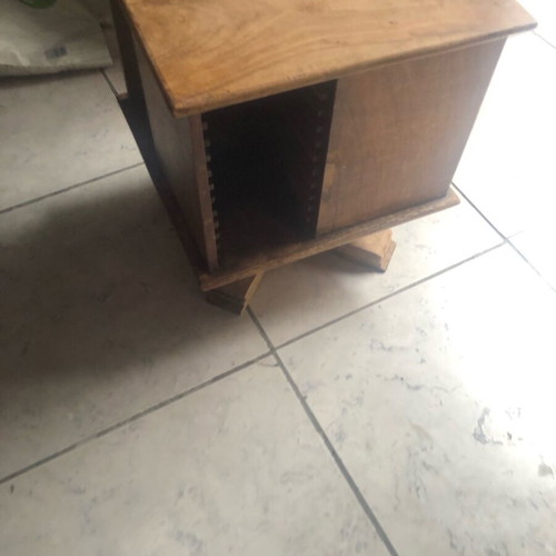 Handmade CD cabinet for 48 CDs like new, unique rotating