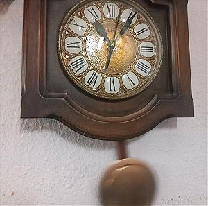 Εκκρεμές ξύλινο ρολόι τοίχου πανέμορφο 25Χ40