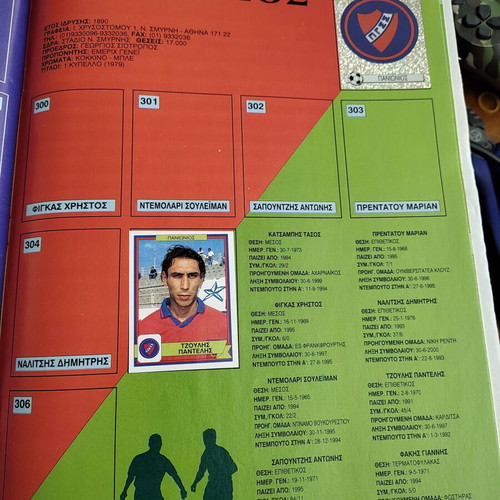 Panini Football 1996 Sticker Album used